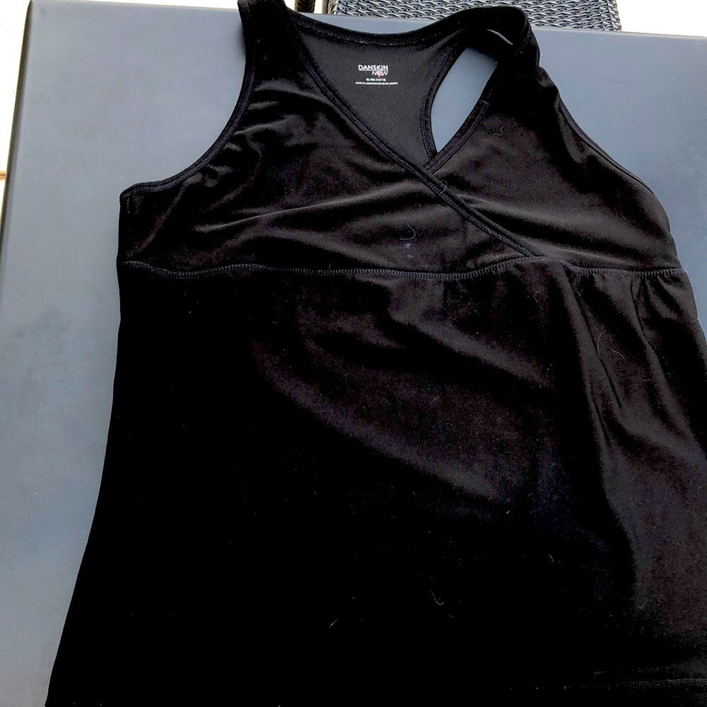Black spandex dance top